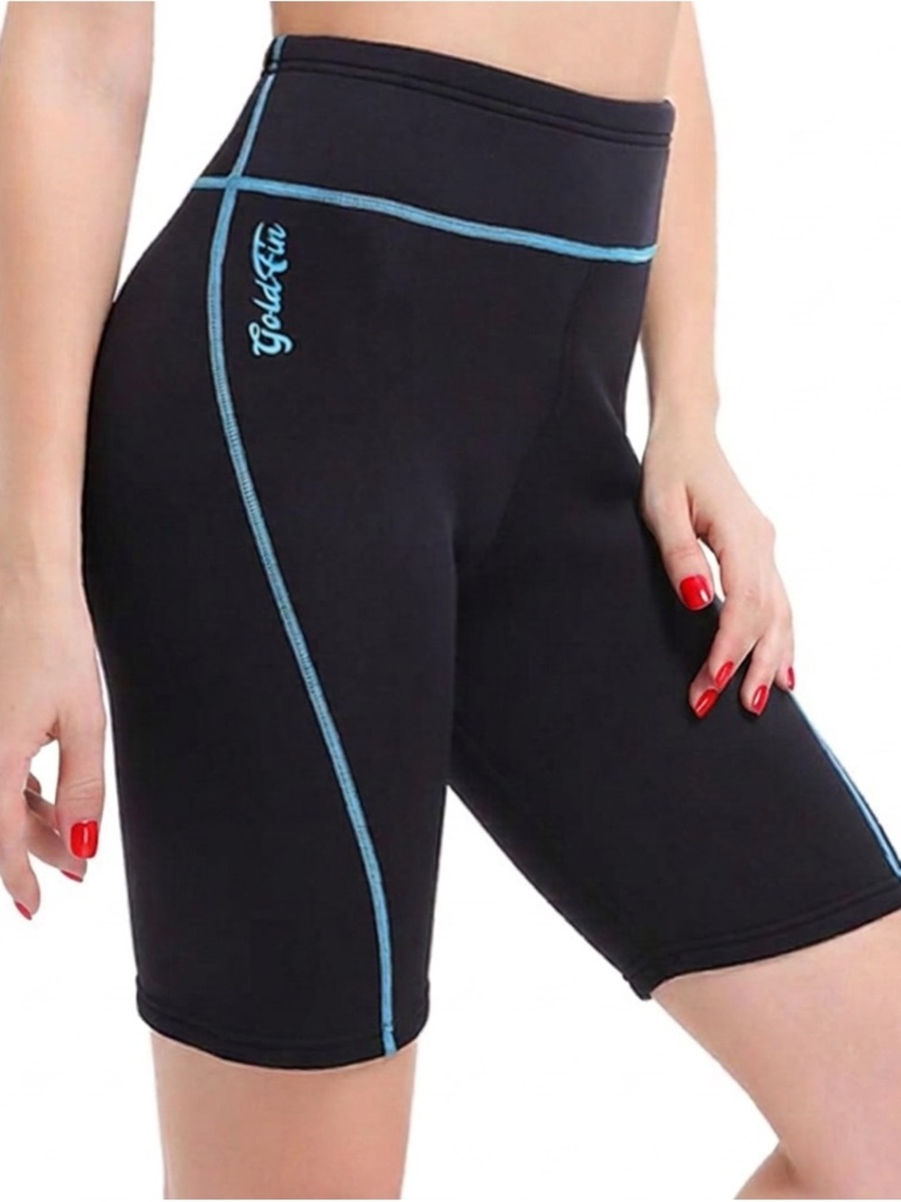 GoldFin black, aqua 2mm Neoprene wetsuit shorts SzL Watersports, Scuba, aerobics